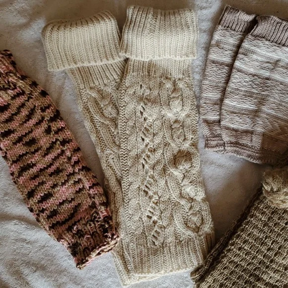 4 Pairs of Boot Cuffs or Leg Warmers in neutral colors One Size EUC $10.00 - Picture 3 of 5
